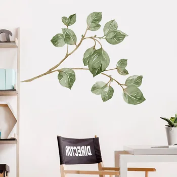 

Removable Green Tree branch Wall Stickers for Living room Bedroom Vinyl Self-adhesive Tile Decals Wall Decoration Home Decor