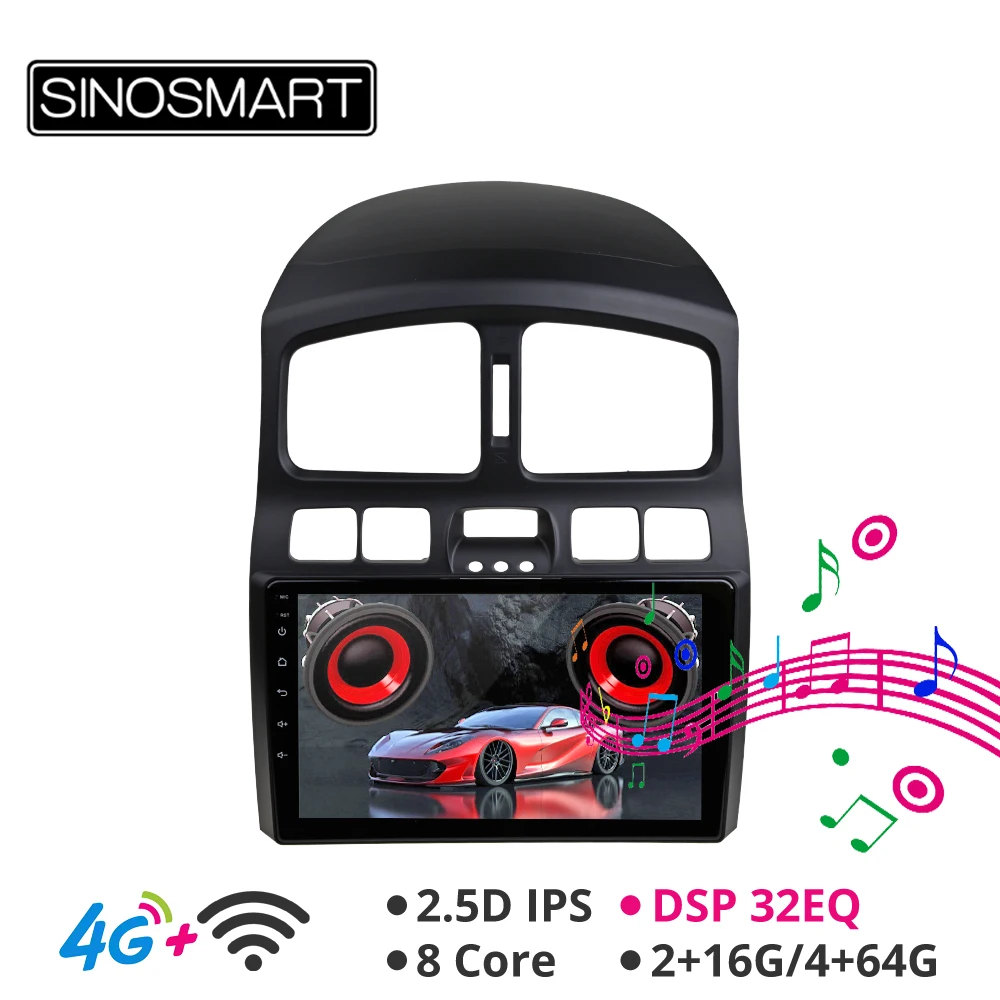 Sinosmart Android 8.1 Car GPS Navigation Radio for Hyundai Classic Santa Fe 2005-2015 2din 2.5D IPS/QLED Screen Sinosmart Android 8.1 Car GPS Navigation Radio for Hyundai Classic Santa Fe 2005-2015 2din 2.5D IPS/QLED Screen