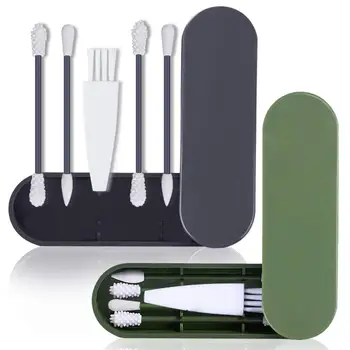 

6 Pcs Reusable Silicone Cotton Swabs, Portable Travel Washable Cotton Swabs Buds for Ear Cleaning Makeup Beauty with Case