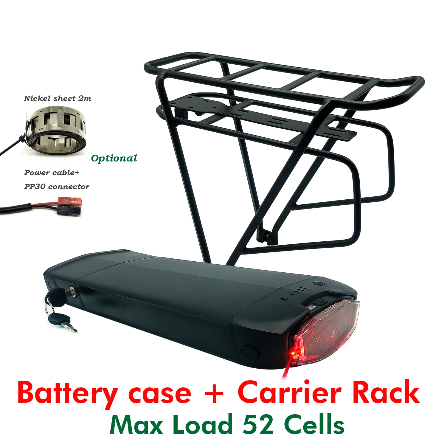 Reention Battery Case Electric Bike Battery Case 36v 48v Carrier Rack