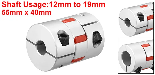 Uxcell муфта вала 4-20 мм до 4-20 мм отверстие L30xD20/L34xD25/L35xD25/L55xD40/L79.5xD55 гибкий для сервопривода ступенчатый мотор