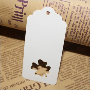

100 Pcs DIY Kraft Paper Tags White Brown Rectangle Heart Label Luggage Wedding Note Blank Price Hang Tag Kraft