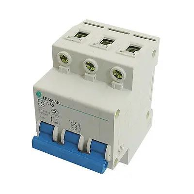

DZ47-63 C20 20A 400VAC 6000A Breaking Capacity 3 Poles Circuit Breaker