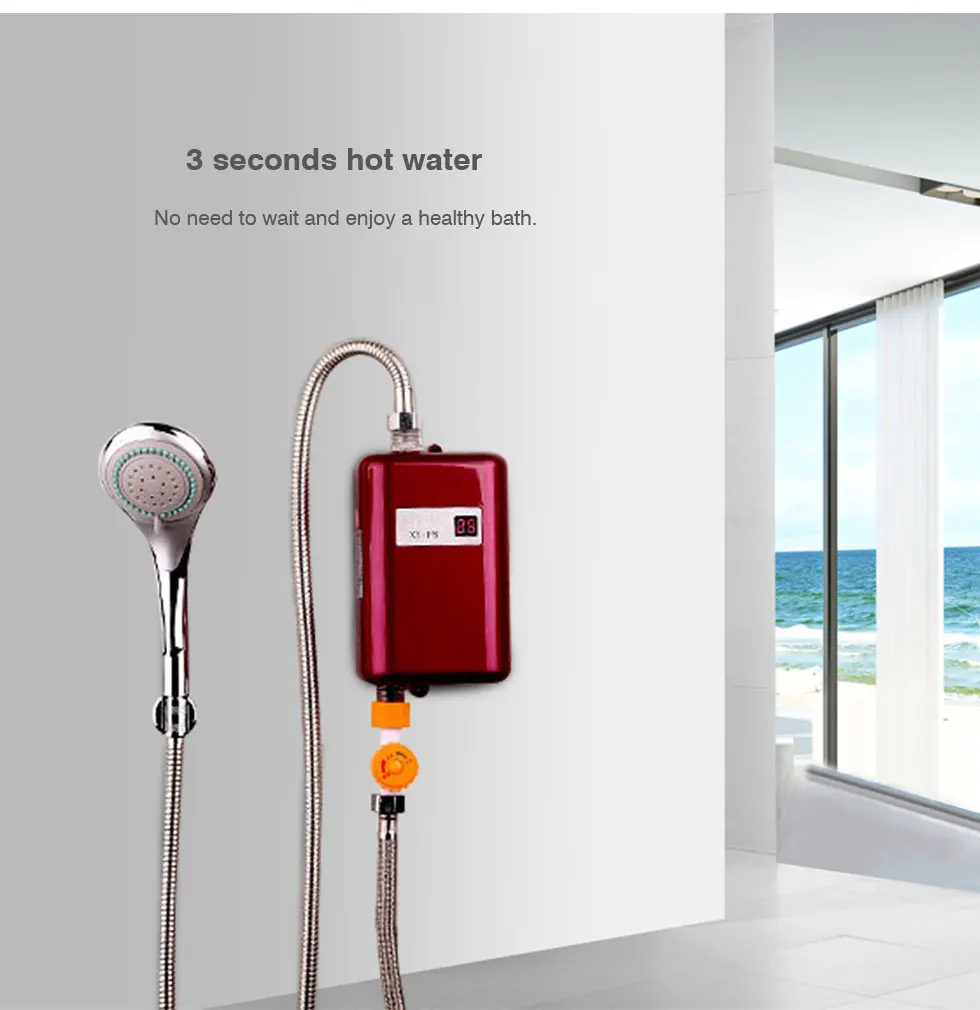 Мгновенный Электрический водонагреватель с горячей водой кухонный нагрев воды бытовой светодиодный быстрый нагрев постоянная