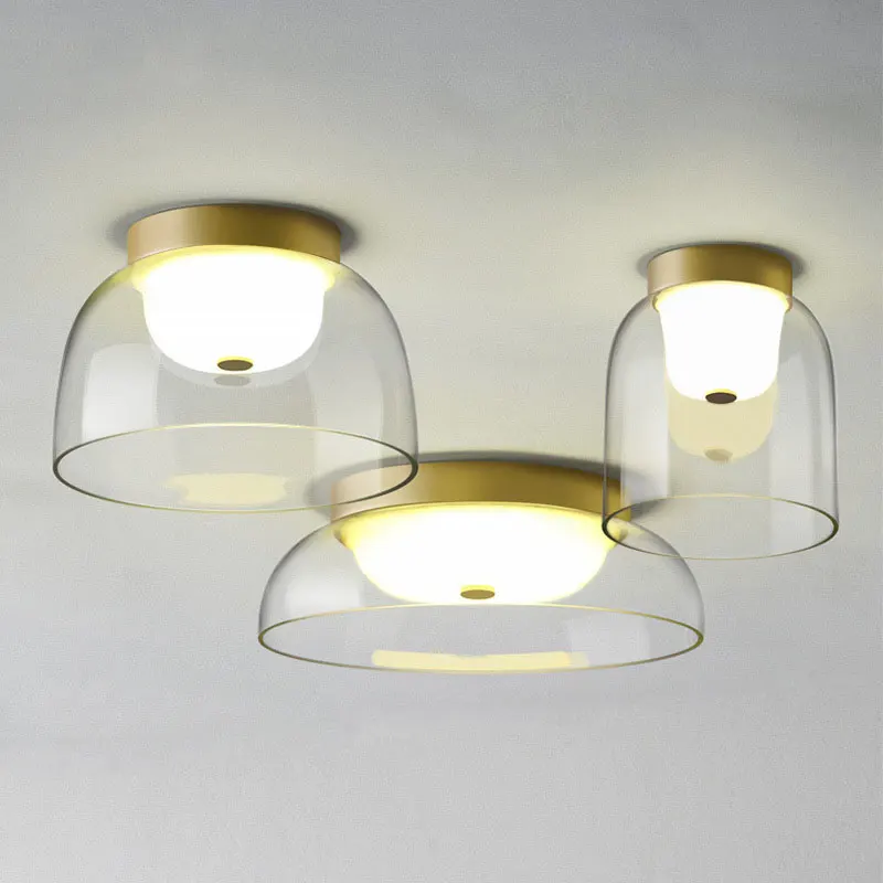 Modern Glass Bowl Ceiling Lamp Led Ceiling Lights Kitchen Living