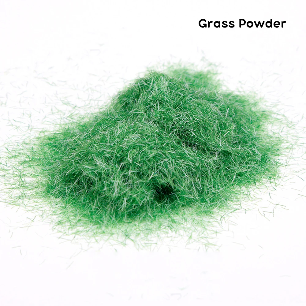 5 мм/0,20 дюйма светильник зеленый/темно-зеленый миниатюрная сцена модель Materia увядший зеленый газон флок газон нейлон трава порошок - Цвет: Light green