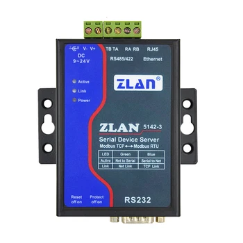

Modbus gateway, serial server, RS232/485/422 converter, TCP/IP converter, ZLAN5142-3