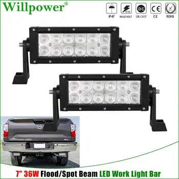 

Rear Bumper 7" 36W LED Work Light Bar ATV UTV SUV Offroad 4x4 4WD Pickup Truck Backup Fog Light Spotlights Driving Lamp