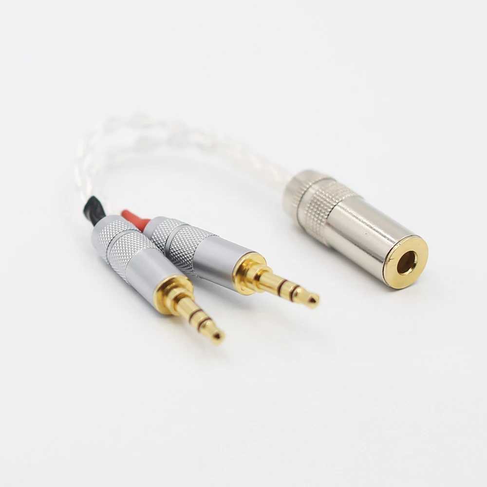 Фото Audiocrast посеребренный 2x3,5 мм штекер до 4,4 мм сбалансированный Женский кабель для PHA-3 Pono плеер №4