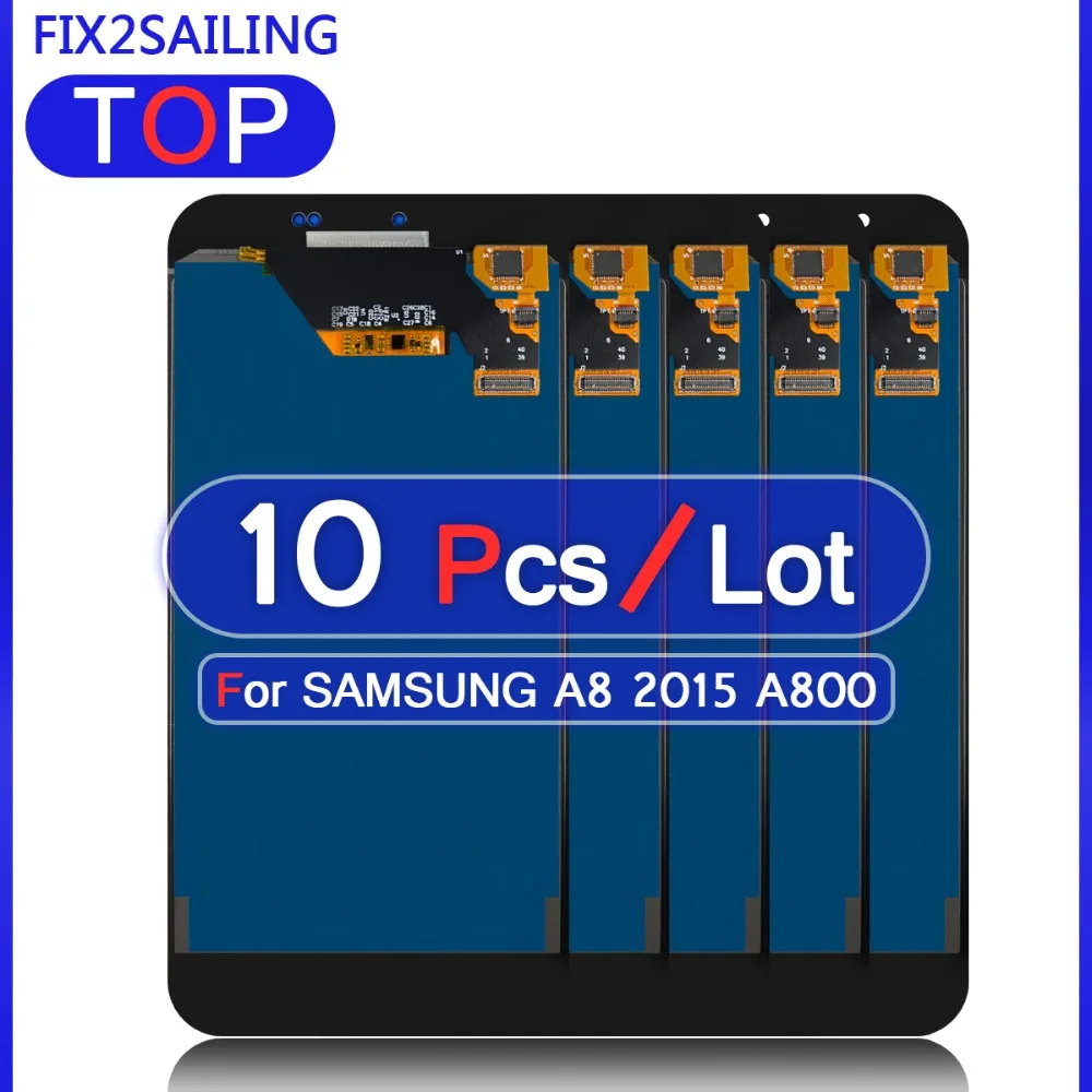 10 шт. lcd s для Samsung Galaxy A8 A8000 супер TFT lcd дисплей протестированный рабочий сенсорный экран в сборе черный/белый/золотой