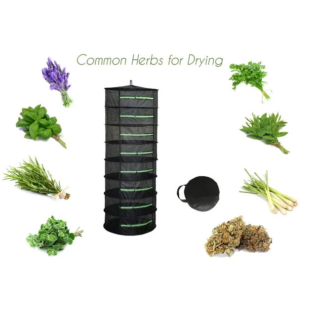 Rete Per Essicazione Erbe HORLAT - 80x60 Cm, 4 Strati, Pieghevole, Con Cerniere E Ganci, Ideale Per Erbe Aromatiche E Fiori - Foto 9