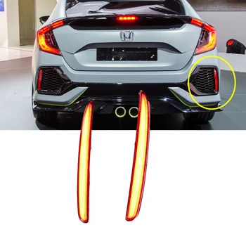 

MZORANGE Rear Bumper light For Honda Civic Hatchback 2016 2017 2018 Multi-function Tail Brake Stop Lamp fog light Reflector DRL
