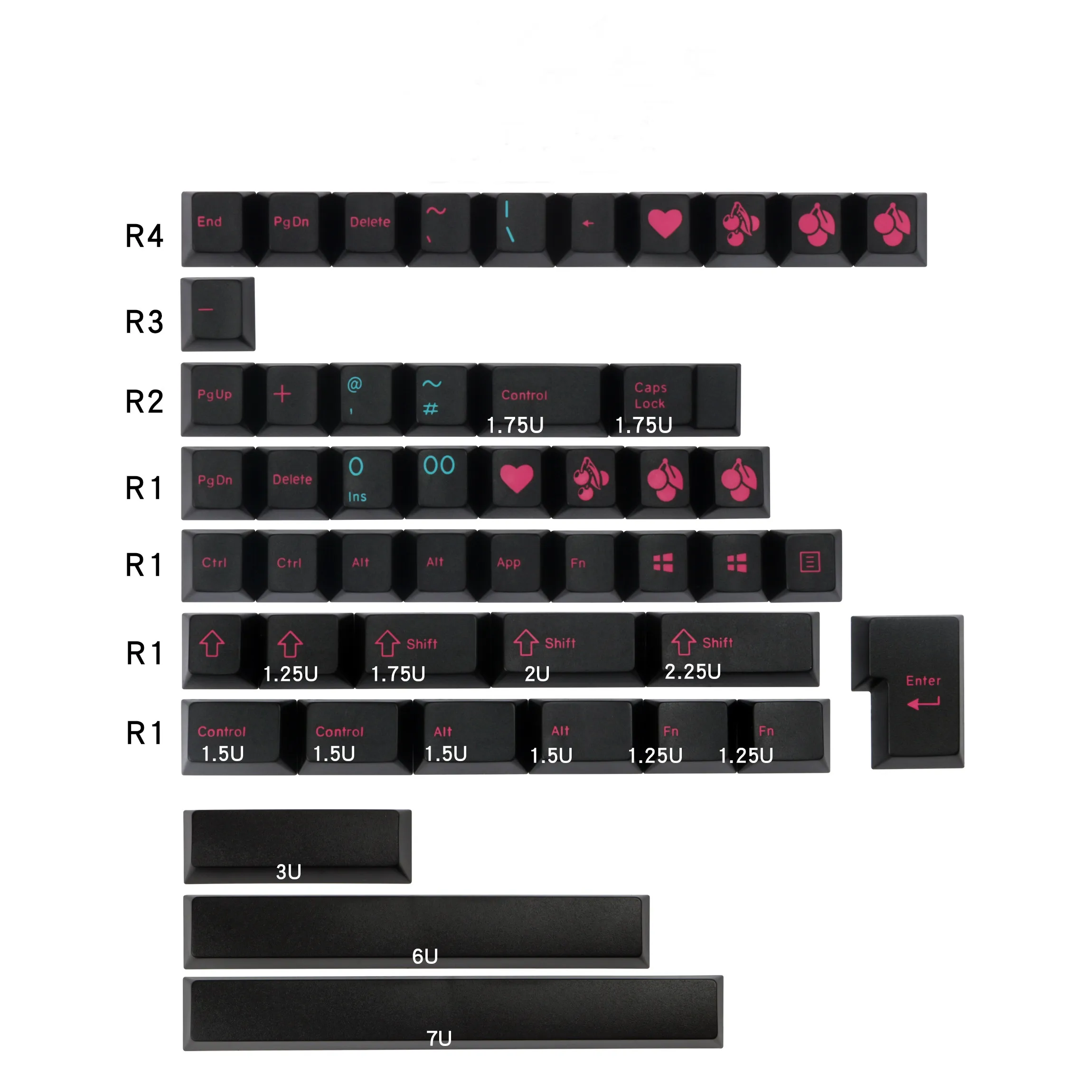 Keycap ABS 153 клавиш Enjoypbt Майами для большинства механических клавиатур|Клавиатуры| |