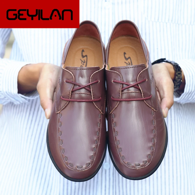 

Mens Loafers Cow Leather Men Casual Shoes Brand High Quality Men Boat Shoes Men Loafers Moccasins Big Size Male Business Flats