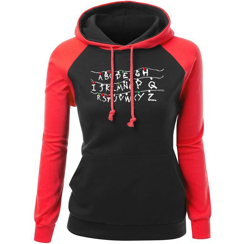 

Sweatshirt For Women 2018 Hot Sale Fleece Spring New Hoodies Print STRANGER THINGS Fashion Hip Hop Kpop Tracksuit Female Hoody