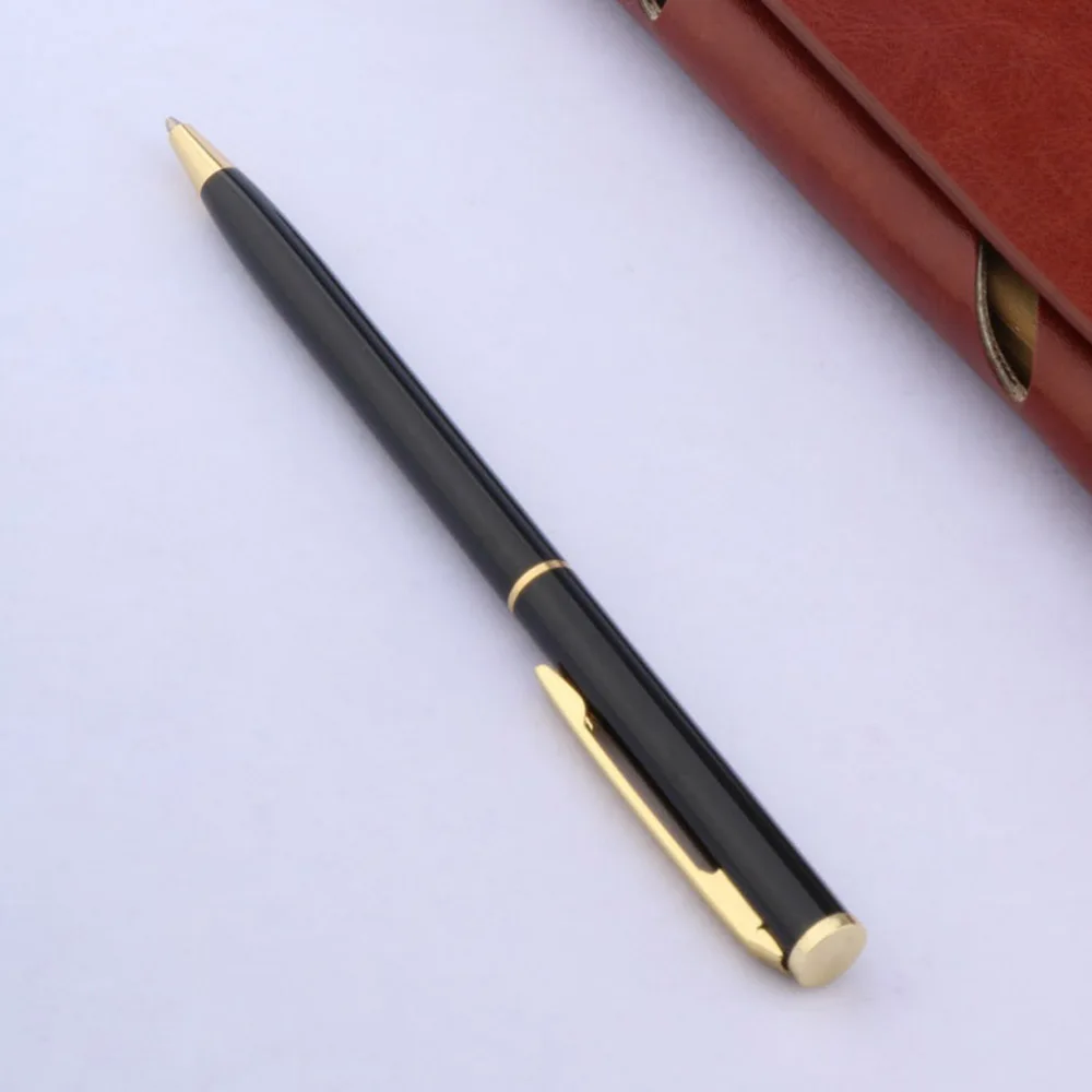 Ballpoint pen 006 MATTE BLACK metal classical golden student Ballpoint Pen men signature INK PENS Stationery Office Supplies