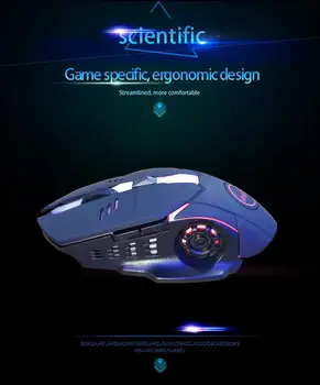 

DishyKooker St02 Computer Mouse Magnetic Ring Anti-interference Colorful Mixed Light 6-key Game Mouse