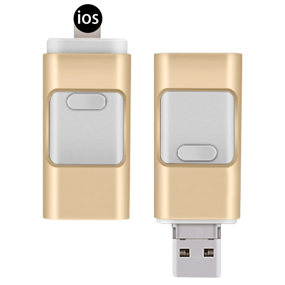 gold 64GB HD Memory Stick компьютерной периферии благодаря адекватному USB флэш-накопитель Apple 3-в-1 Мобильный USB флэш-накопитель - Цвет: gold 64GB