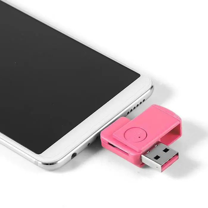 Micro OTG Смартфон USB2.0 компьютерный интерфейс TF карта белый, розовый, зеленый, синий, черный кардридер