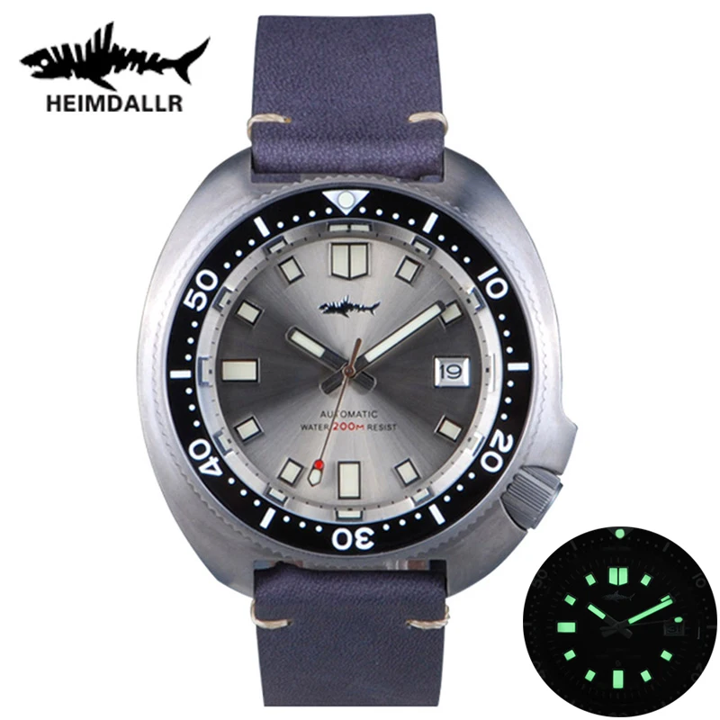 

Heimdallr Mens Titanium Turtle 6105 Diver Watch C3 Luminous Sapphire 200M Water Resistance Japan NH35 Automatic Mechanical Watch