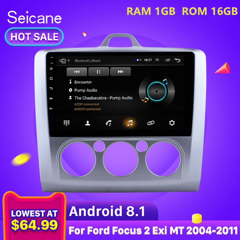 Seicane 2Din gps мультимедийный плеер 9 дюймов Android 8,1 Автомагнитола для ford focus EXI MT 2 3 Mk2 2004 2005 2006 2007 2008 2009-2011