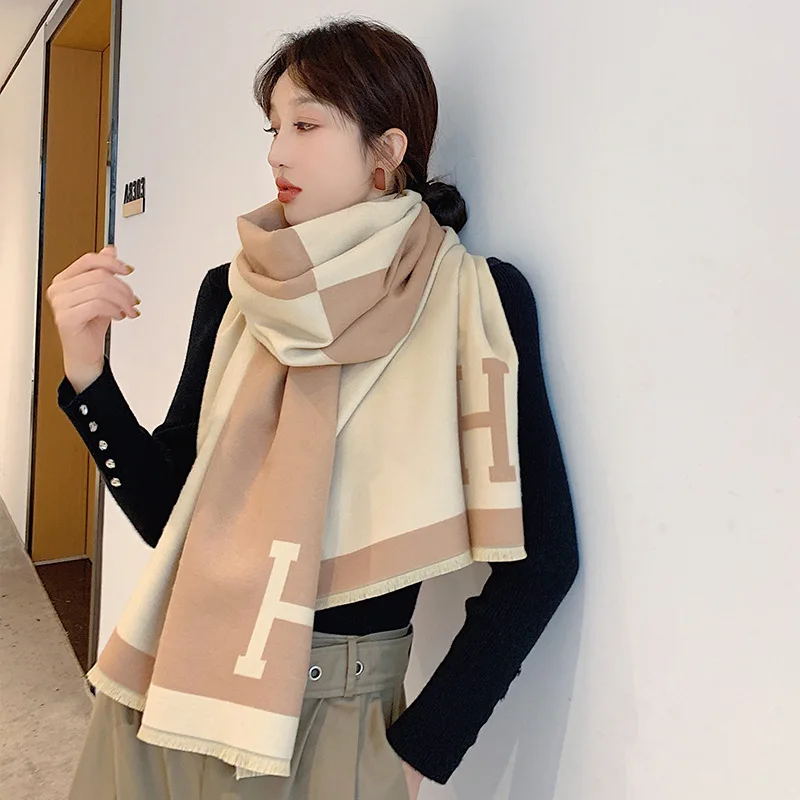 Buy Best JMFLR 190*65cm New 2019 Autumn Winter Female Scarf Women Cashmere Scarves Wide Lattices Long Shawl Wrap Blanket Warm Tippet wholesale Buy Best JMFLR 190*65cm New 2019 Autumn Winter Female Scarf Women Cashmere Scarves Wide Lattices Long Shawl Wrap Blanket Warm Tippet wholesale