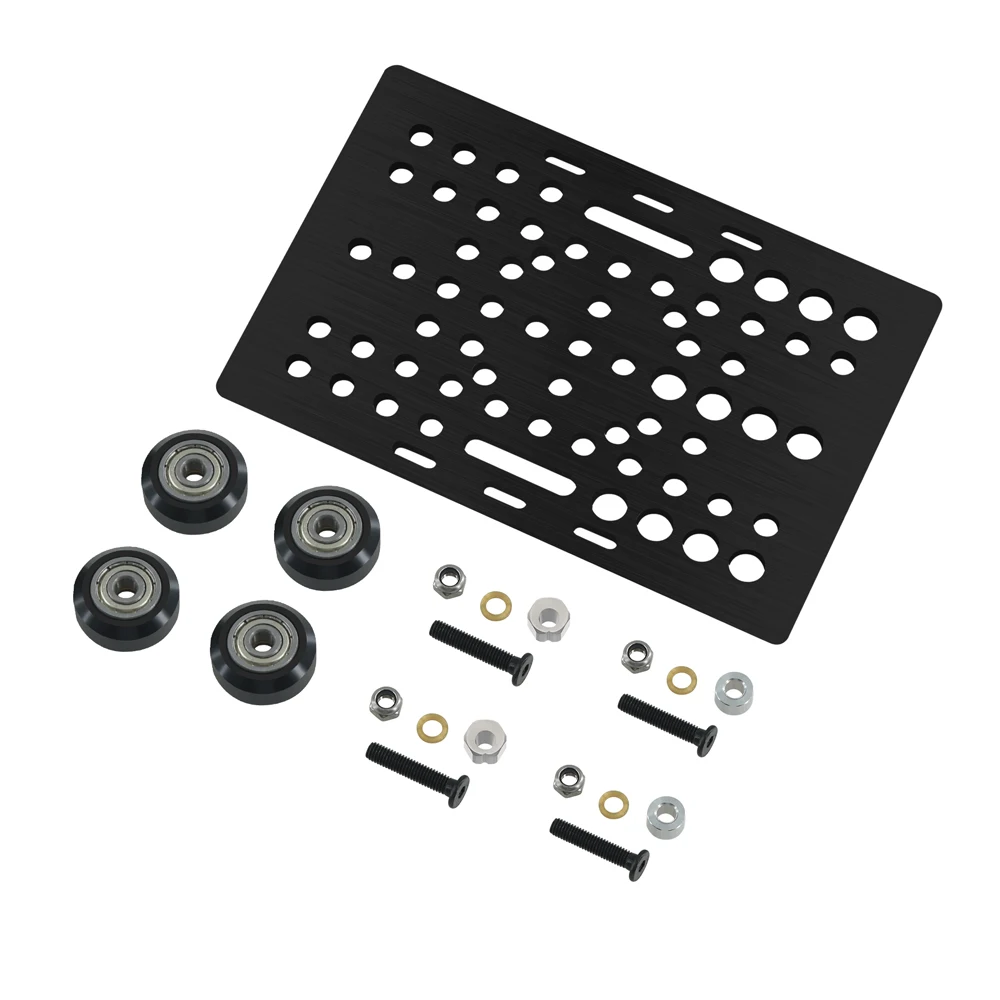 

Aluminium V-Slot Gantry Plate Set 20-80mm With V-Slot Solid POM Wheel Kit For Profiles CNC Machine Part 3D Printer Parts Black