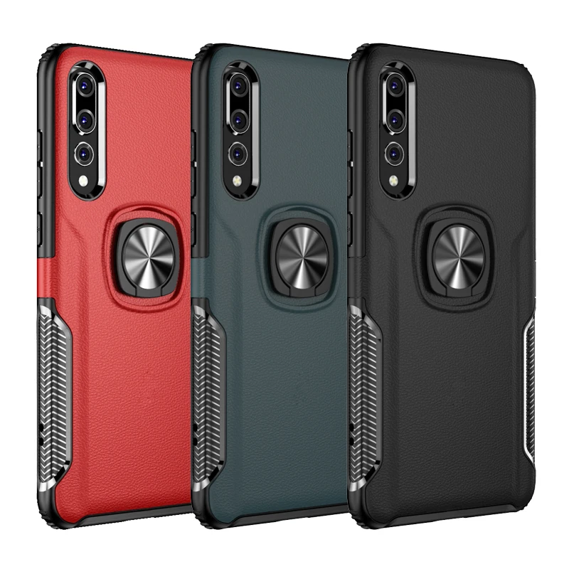 

Shockproof Armor Case For Huawei P20 Pro Lite Mate 20 Finger Ring Holder Stand Bracket Back Cover Huawei P20Pro Case Mate20 P 20