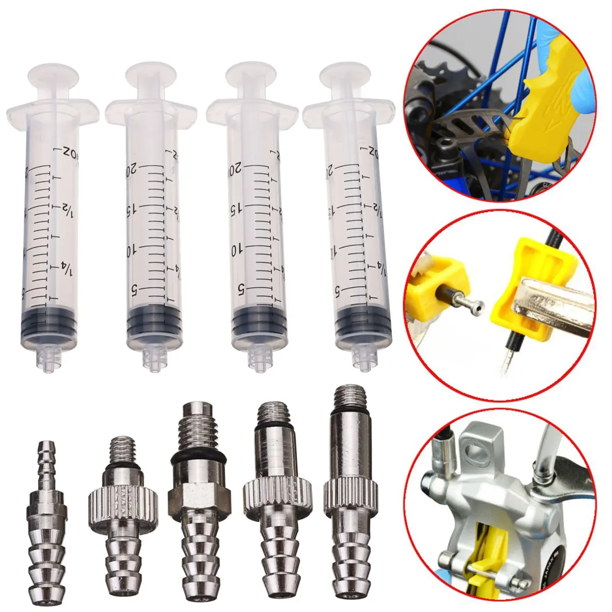 

Bicycle hydraulic Disc Brake Bleed Kit tool For Shimano TEKTRO MAGURA ZOOM For AVID Formula DODE JUICY HAYES ELIXIR Bicycle