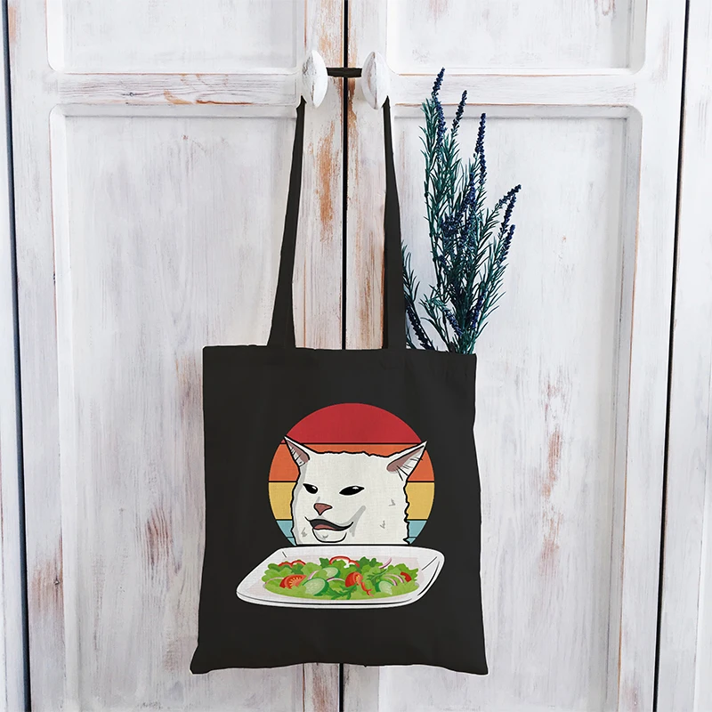 Cat Meme женские крики на столе ужин Графический футболки Harajuku уродливая Рождественская футболка Женские винтажные футболки с принтом милые топы 90s