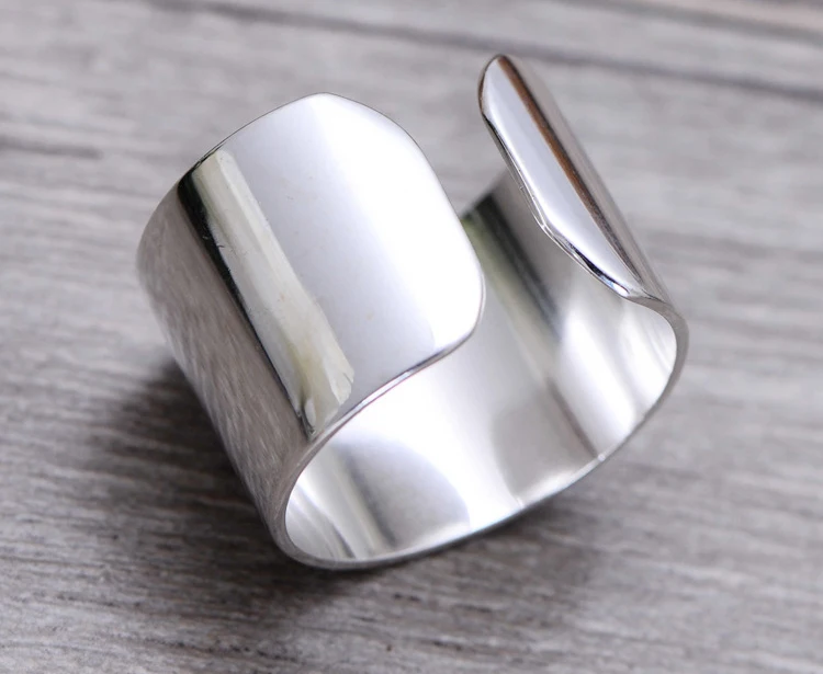 JIANERY Bohemian Vintage Silver Big Smooth Rings For Women Open Finger Rings Girls Christmas Gifts bohemian rings,fashion rings,fashion ring,finger rings,metal rings