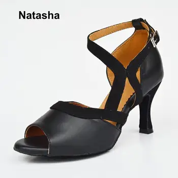 

Natasha GB Latin dance shoes leather high heel dance shoes
