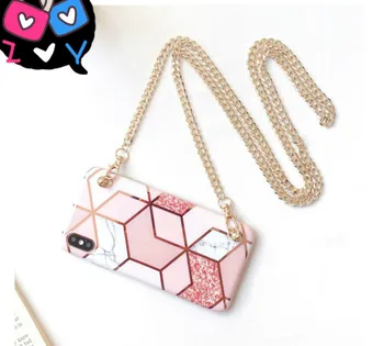 

Luxury marble plating splicing silica Crossbody chain bag phone case for huawei nova5 pro P20 P30 pro mate20 lite mate 20pro 4e