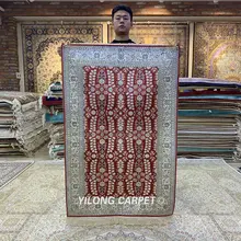 Yilong 2,7 'x4' персидский ковер ручной вязки классический восточный красный турецкий ковер(HF205B