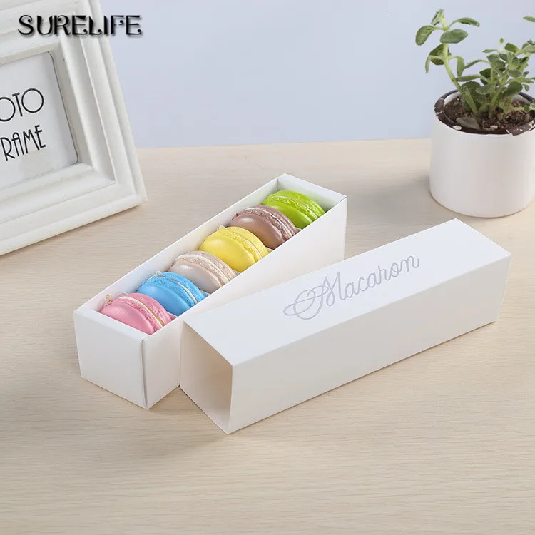 

100pcs macaron boxes paper gift box for packaging cookie package baking small cake box for chocolate muffin biscuit party decor