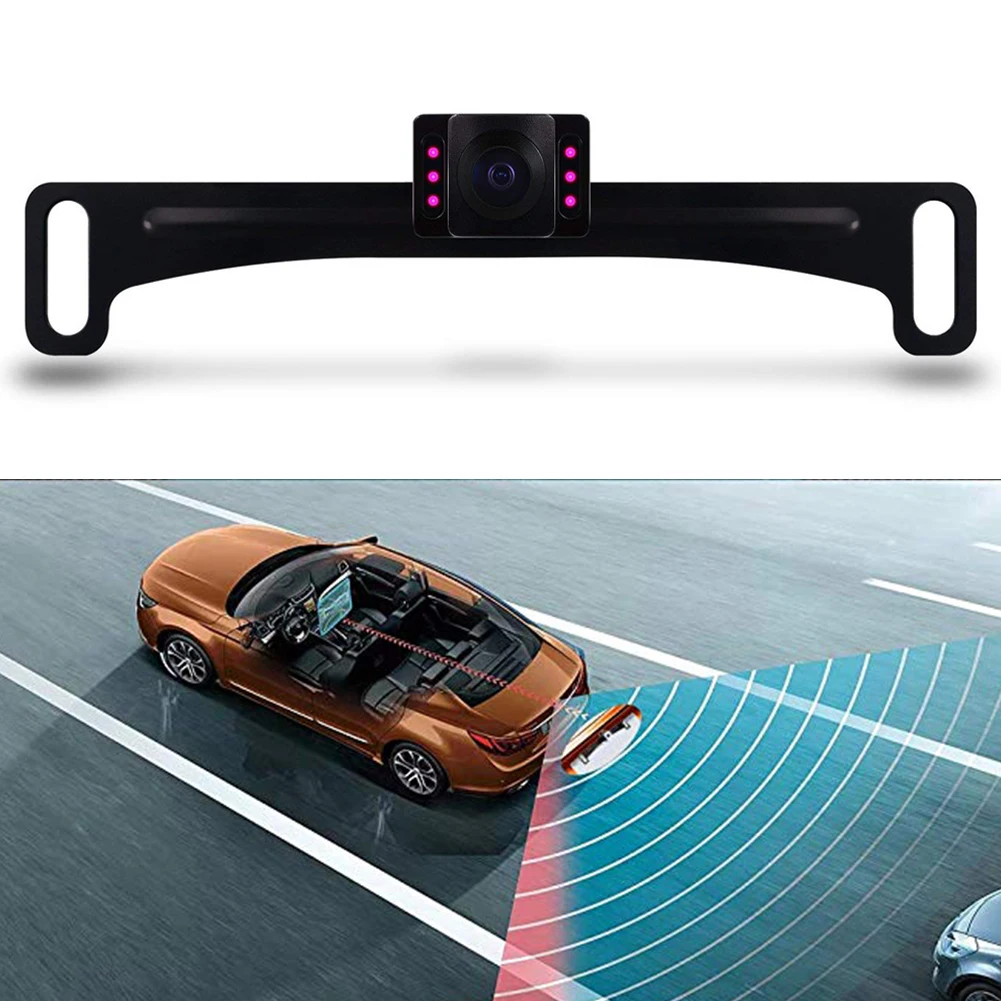 

2019 New 45 Degrees Car Rear View Reverse Backup Parking Camera License Plate Wide Angle Night Vision