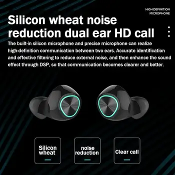 

Earphone Wireless Bluetooth 5.0 Mini Earphone 2000mAh Earphones Wireless Headset Waterproof Box Charging I5M5