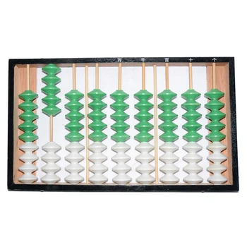 

Chinese Abacus 9 Column 9 Beads Wood Hanger Big Size NON-SLIP Abacus Chinese Soroban Tool in Mathematics Education for Teachers