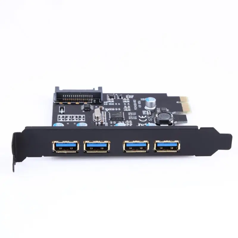 PCI-E к USB 3,0 4 Порты и разъёмы PCI Express карты расширения 15-Pin Мощность разъем