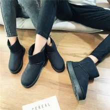 Зимние ботинки; женские зимние теплые ботинки на меху для мужчин и женщин; модные зимние ботинки из замши на платформе; женские удобные зимние ботинки; большие Z11-73