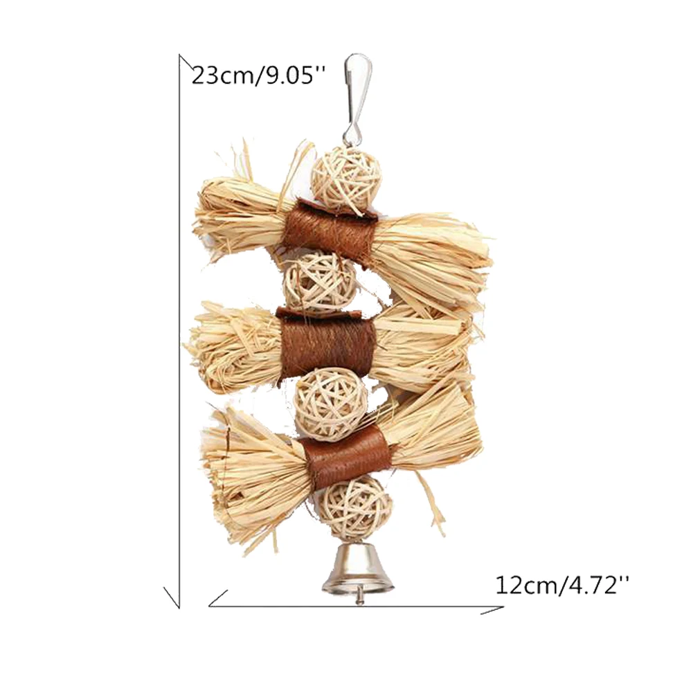 25*13cm Pet Natural Grass Bird Toy Parrot Chewing Bites Swing Cages Playing Toys