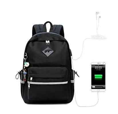Рюкзак для девочек с защитой от кражи, usb зарядка, подвеска в виде мультяшных животных, школьные сумки, рюкзак для женщин, водонепроницаемый рюкзак для путешествий - Цвет: photo color