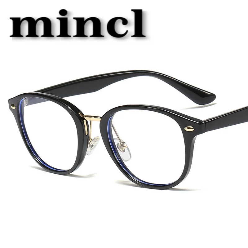 MINCL прозрачные Компьютерные очки для женщин и мужчин оправа оптические прозрачные линзы модные синие световые блокирующие очки NX