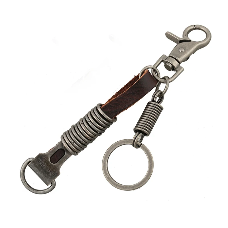 Creative Keyfob Alloy Bag Pendant Key Ring Vintage Punk Poker Leather Keychain Creative Keyfob Alloy Bag Pendant Key Ring Vintage Punk Poker Leather Keychain