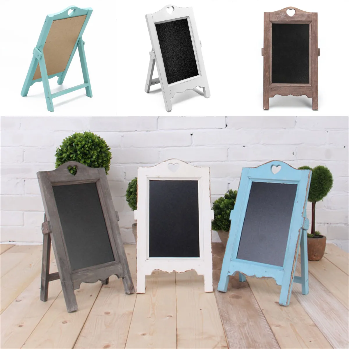 

Wooden Vintage Chalk Board Blackboard Signs Memo Message Board Wedding Kitchen Notes
