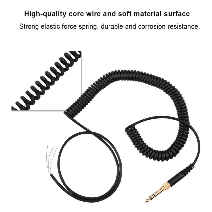 

Audio Spring Wire Coil Cable For Beyerdynamic DT 770/ 770Pro/ 990/ 990Pro Earphones Headphones Audio Spring Wire Coil Cable