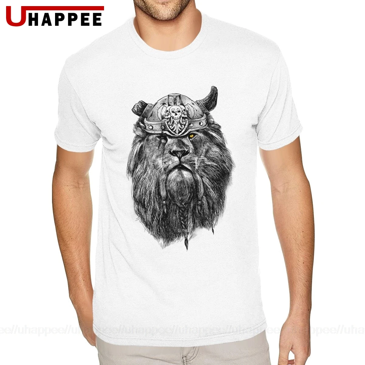 6XL Vikings Lions Футболка мужская потрясающая с коротким рукавом графическая Большая