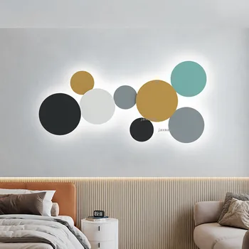 

Nordic LED Wall Lamps Creative Macaron Home Decor Wall Light Fixtures Bedside Lamp Dining Room Sconces Personality Wall+lamps