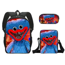 

Backpack School Bag Single Layer Pencil Case Messenger Bag Three-Piece set Bobbi Playtime Leisure Travel Bag Unisex Backpack Sac