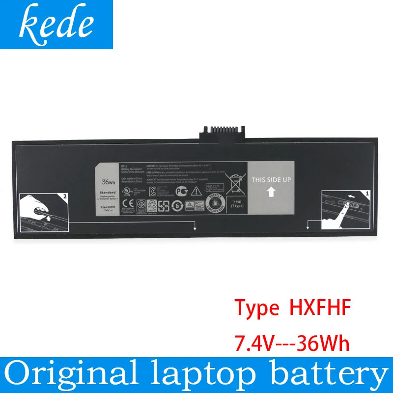 Kede оригинальный HXFHF Аккумулятор для ноутбука Venue 11 Pro (7130) (7139) 7310 VJF0X (7 4 V 36WH) |